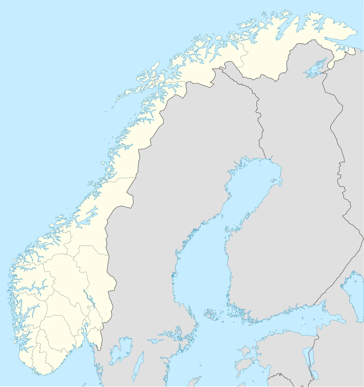 Location map of Norway