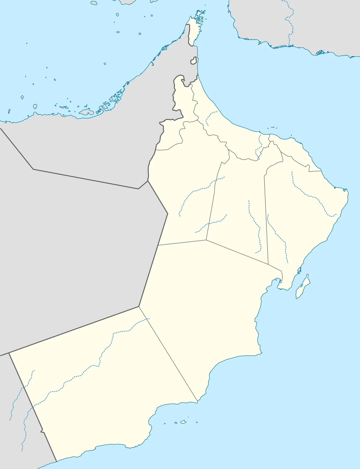 Location map of Oman