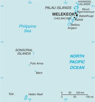Reference map of Palau (CIA World Factbook)