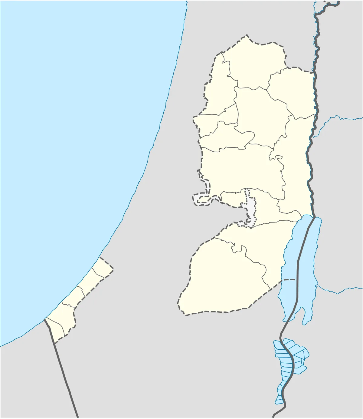 Location map of Palestine