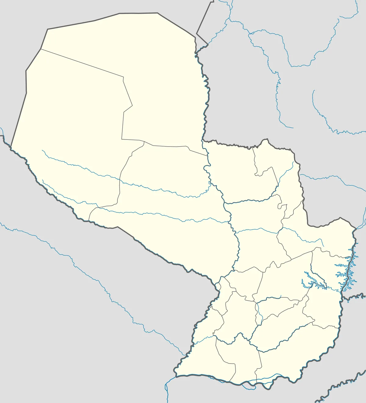 Location map of Paraguay