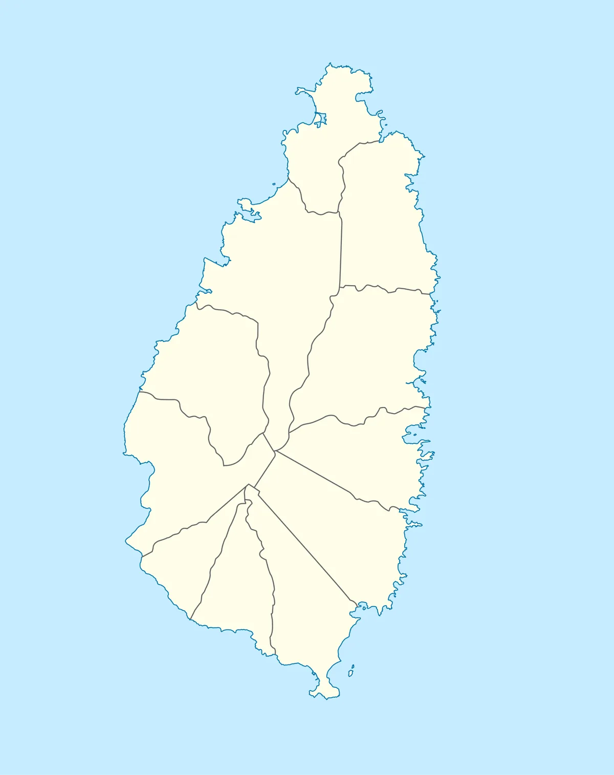 Location map of Saint Lucia