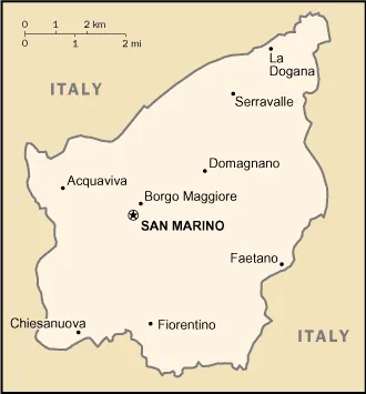 Reference map of San Marino (CIA World Factbook)