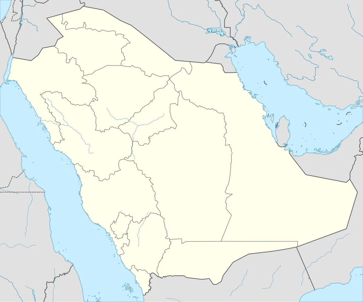 Location map of Saudi Arabia