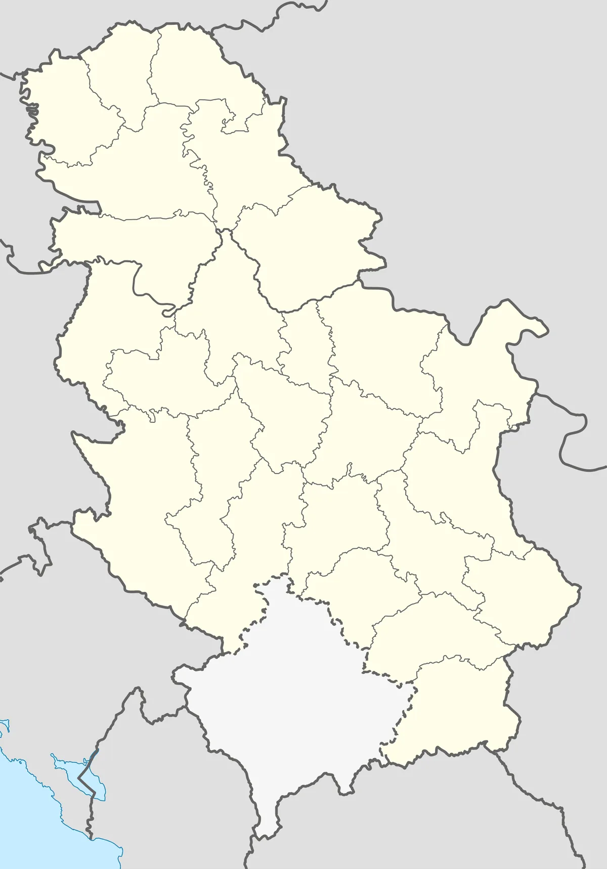 Location map of Serbia