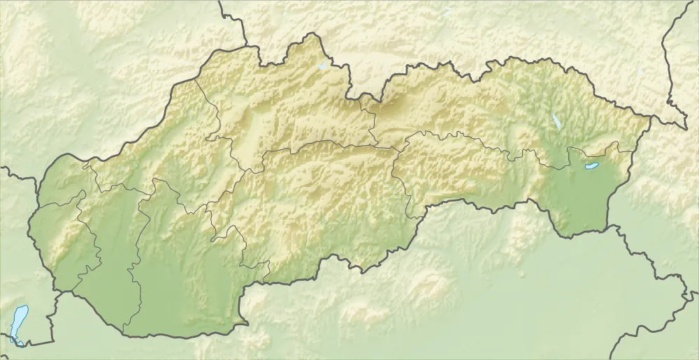Relief map of Slovakia — physical geography