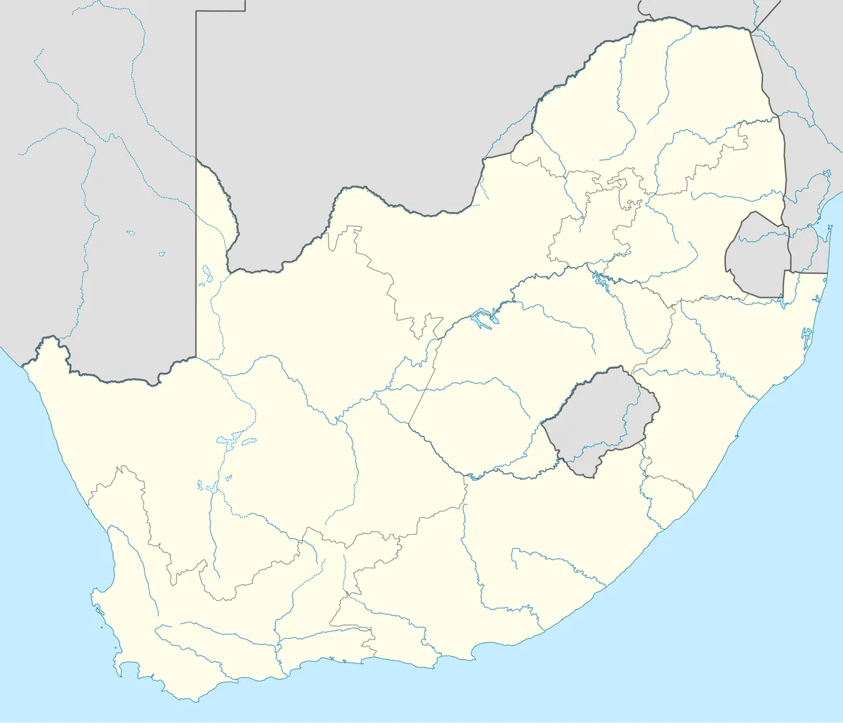 Location map of South Africa
