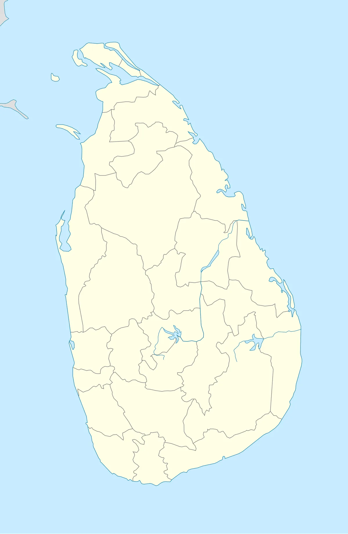 Location map of Sri Lanka