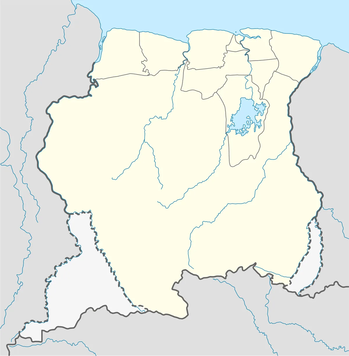 Location map of Suriname