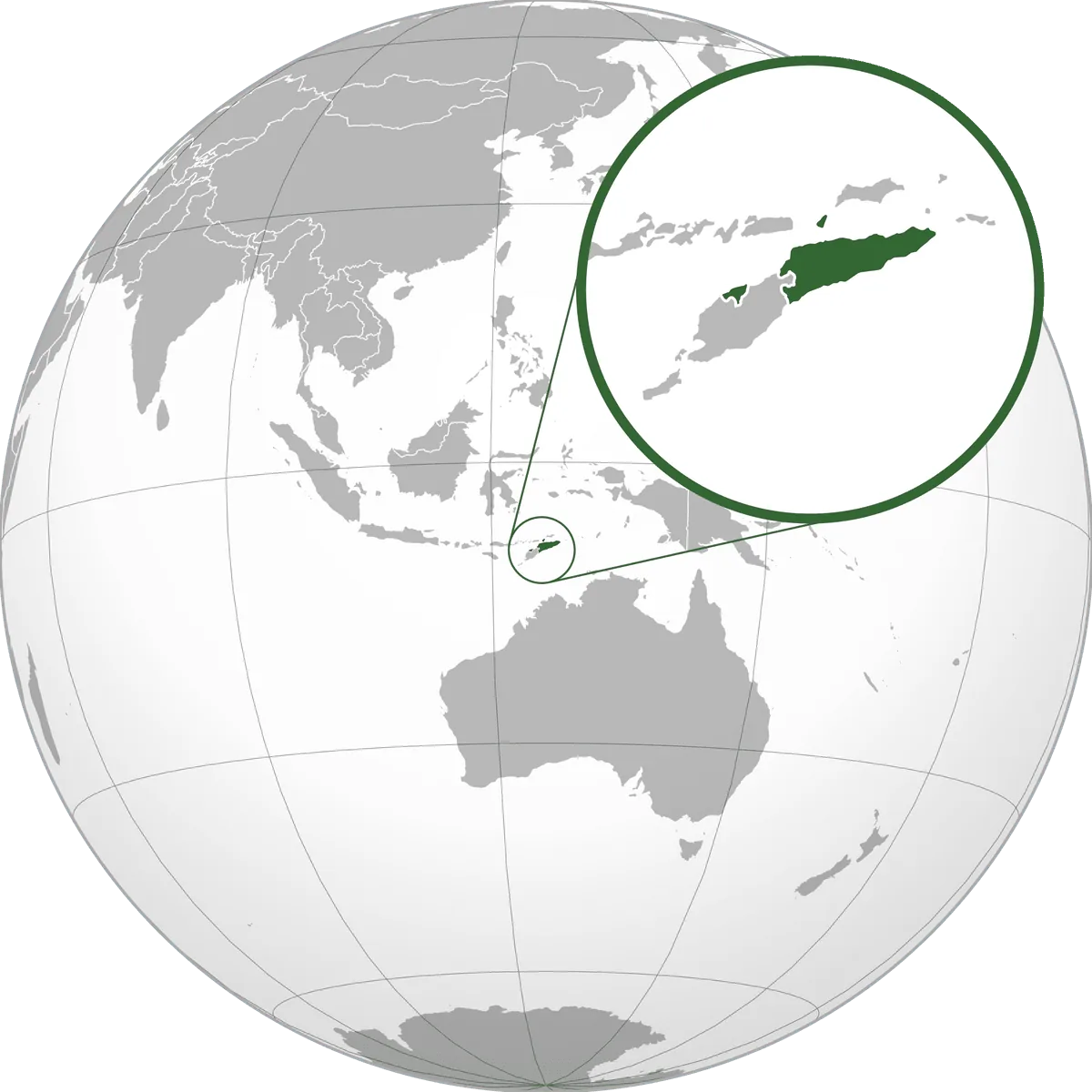 Timor-Leste on the globe