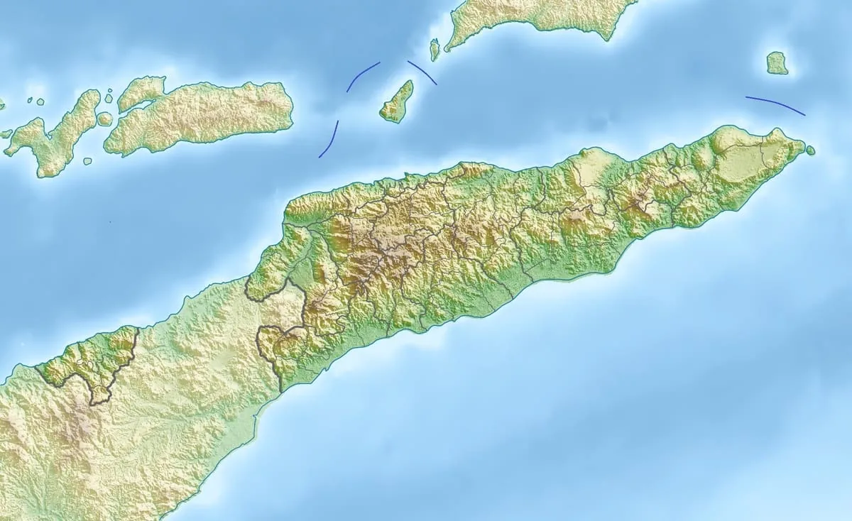 Relief map of Timor-Leste — physical geography