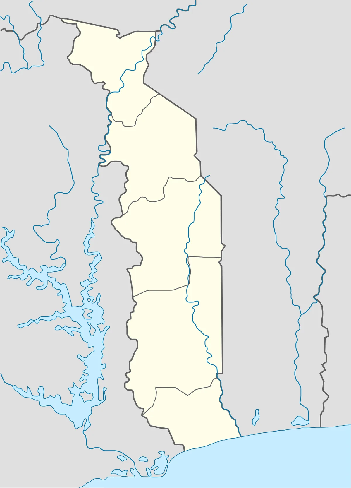 Location map of Togo