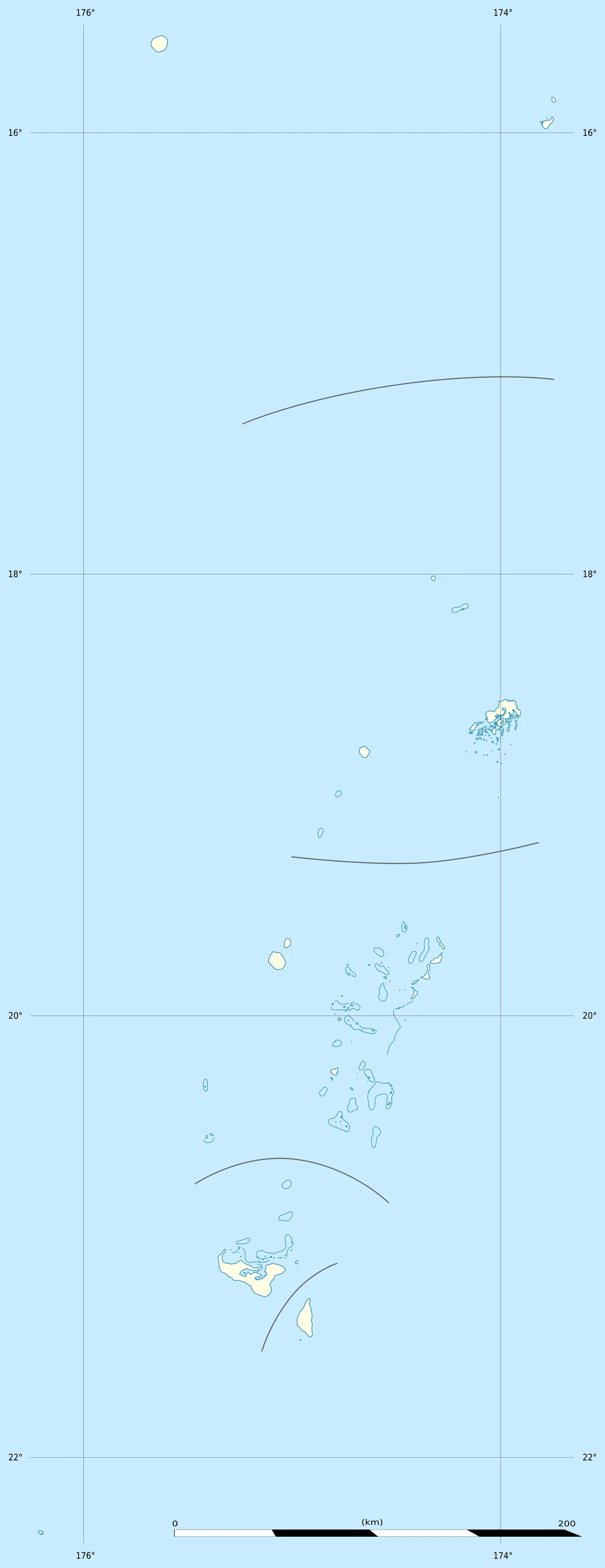 Location map of Tonga