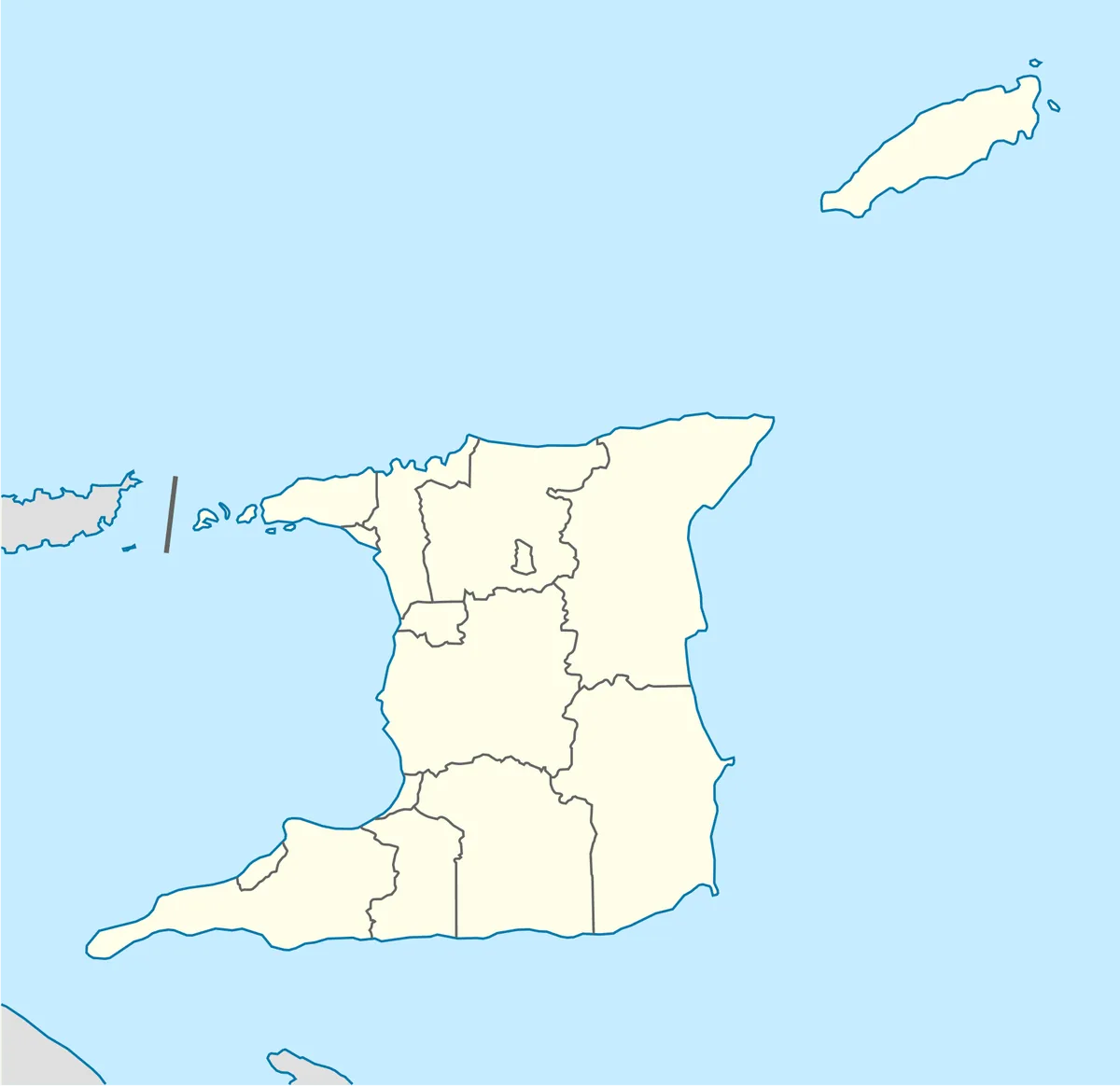 Location map of Trinidad and Tobago