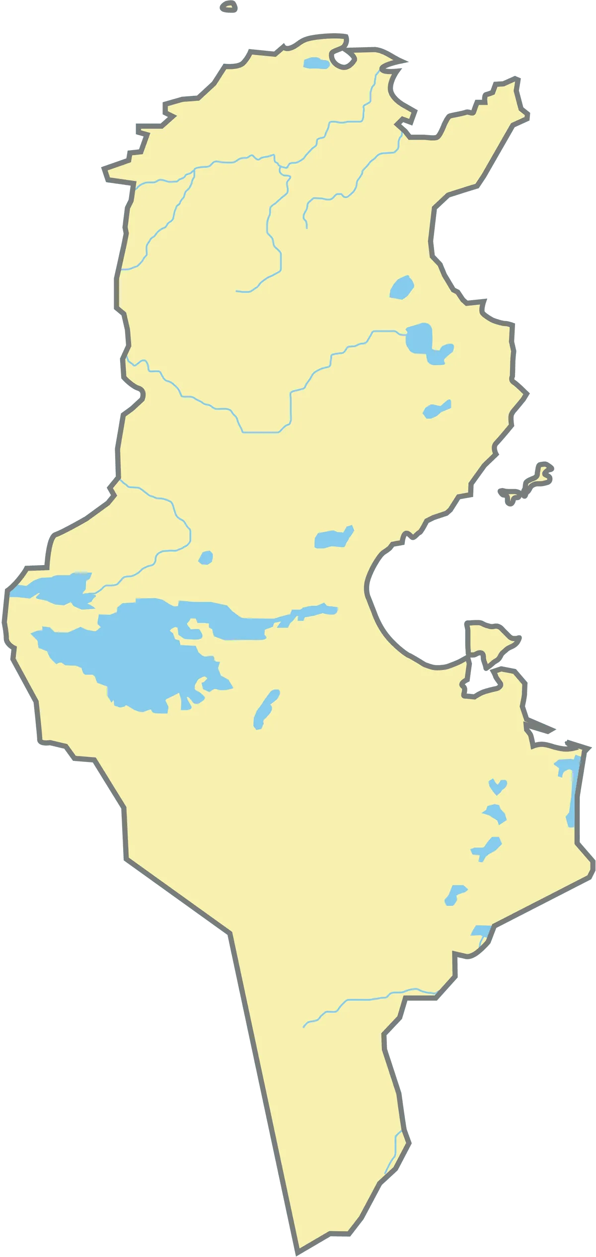 Location map of Tunisia