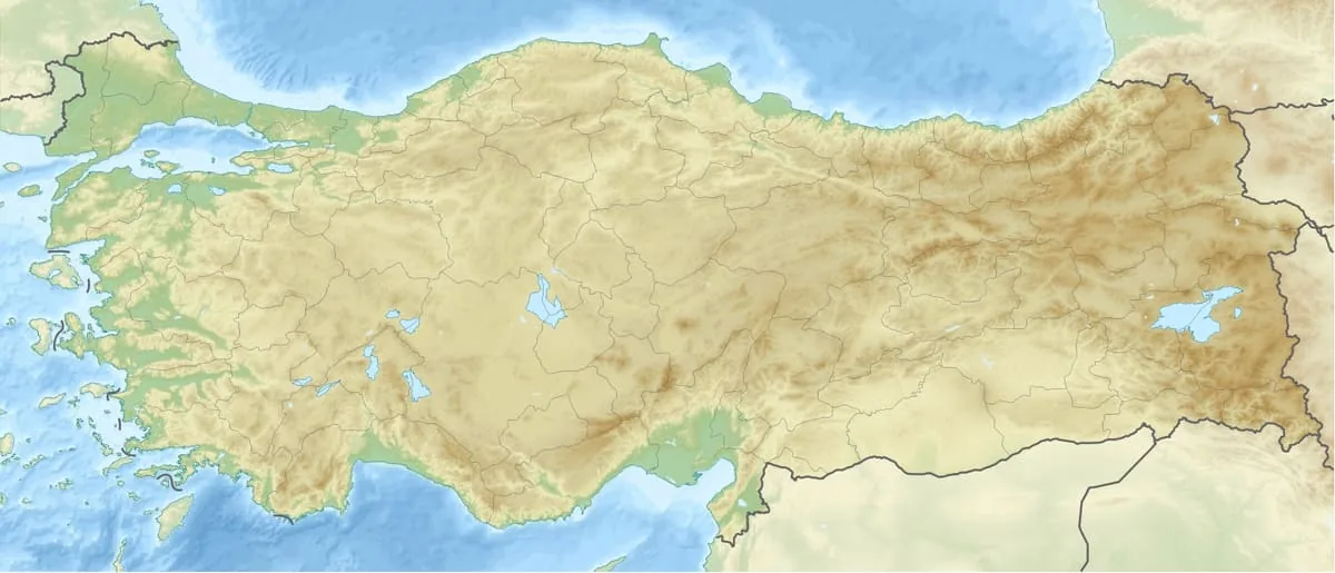 Relief map of Turkey — physical geography