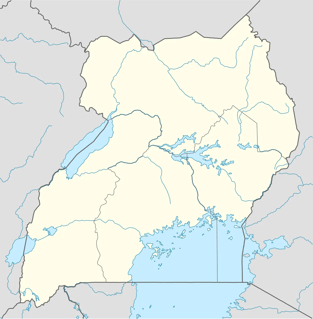 Location map of Uganda