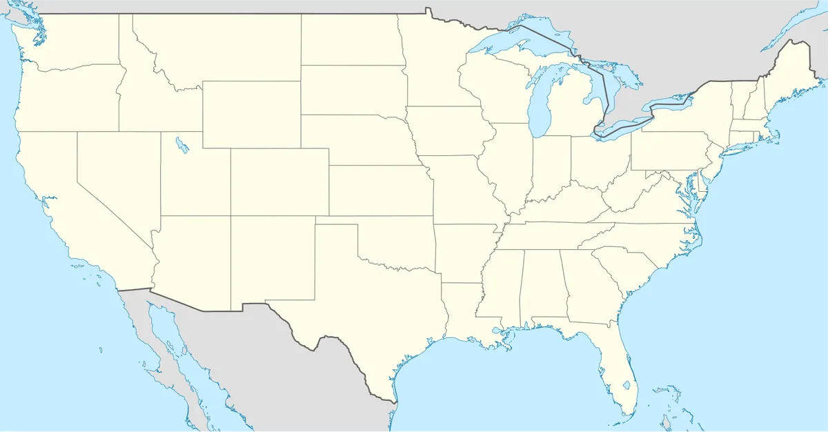 Location map of the United States