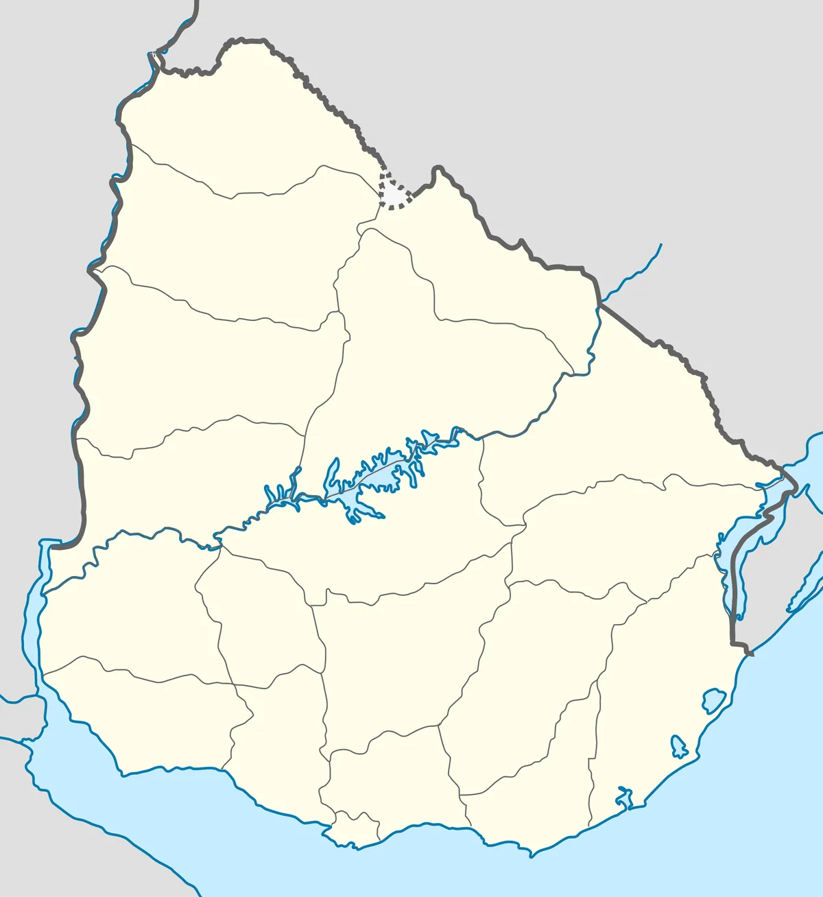 Location map of Uruguay