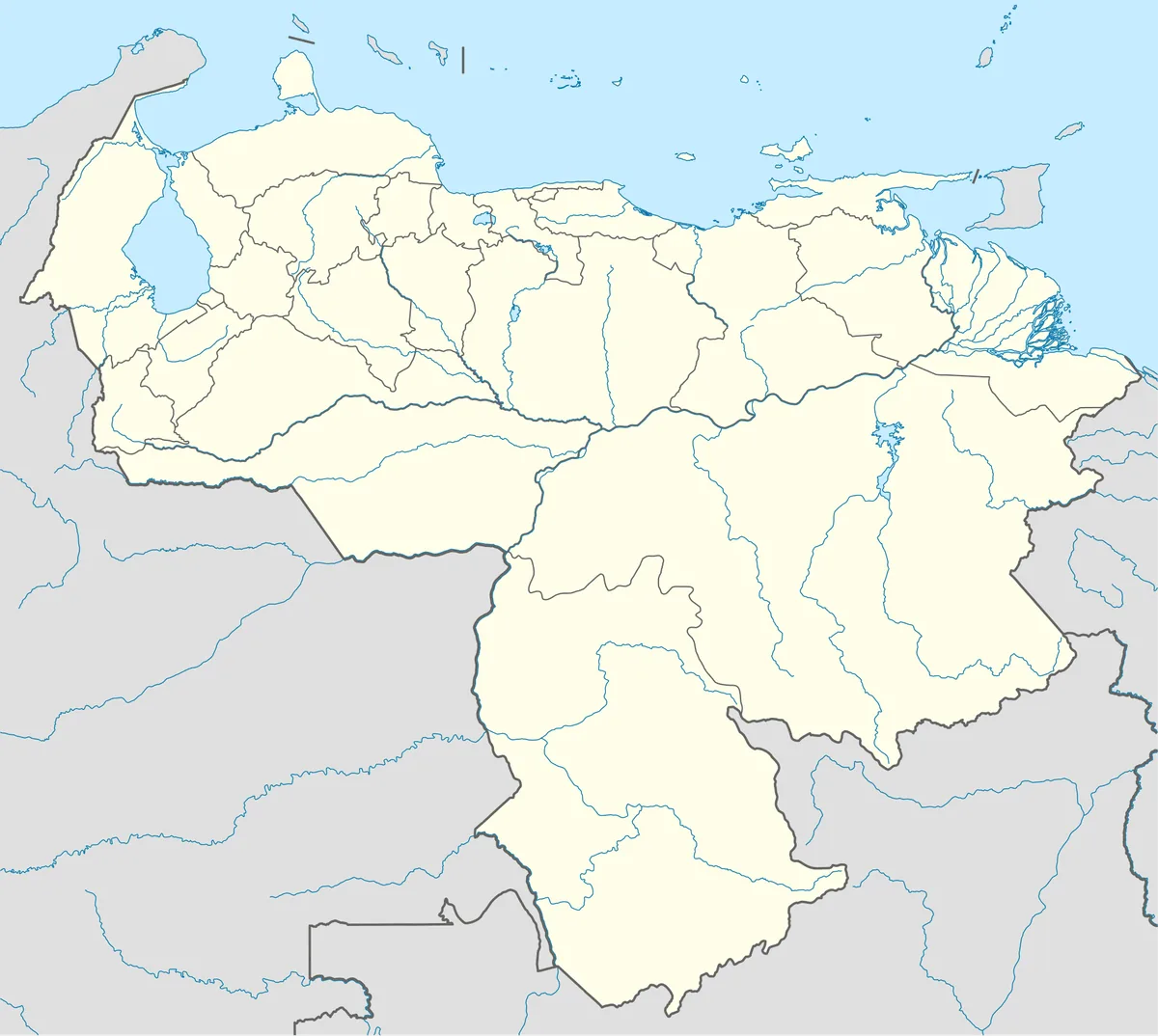 Location map of Venezuela