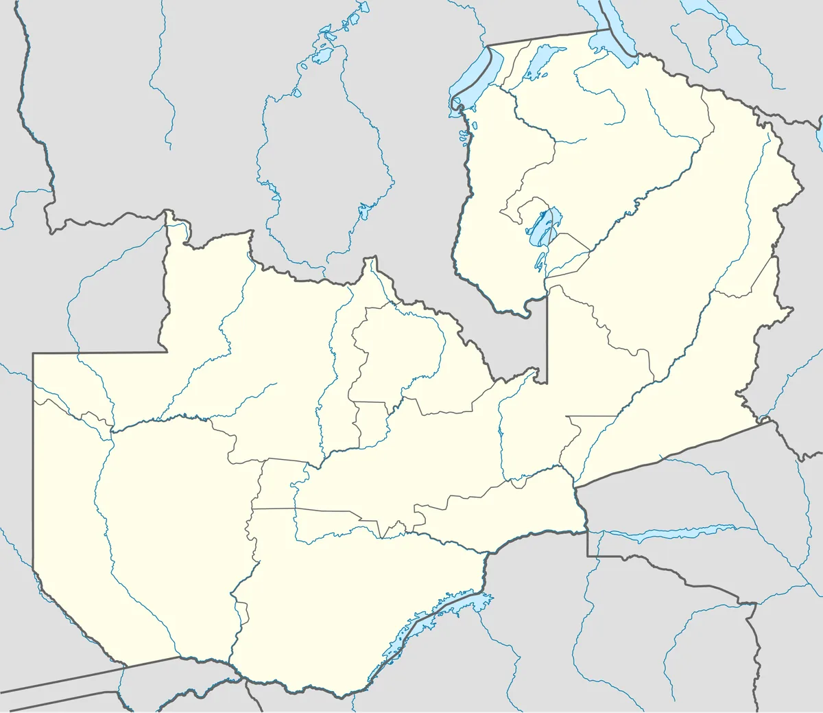 Location map of Zambia